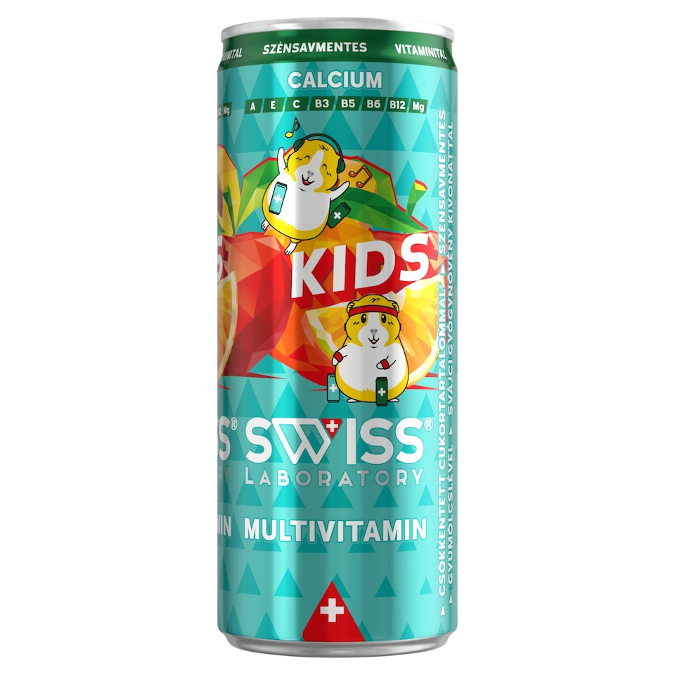 Swiss Laboratory Kids Multivitamin vegyes gyümölcsízű, szénsavmentes vitaminital 250 ml