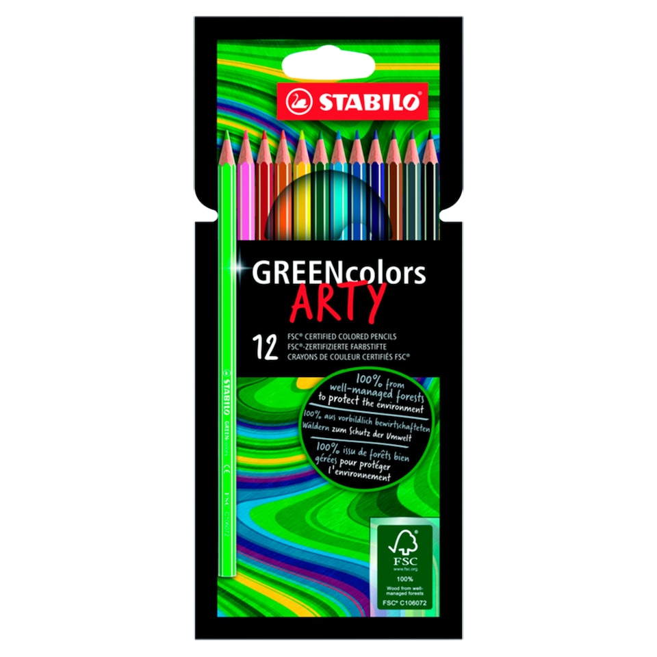 Stabilo Green Colors Arty farebné ceruzky 12 ks