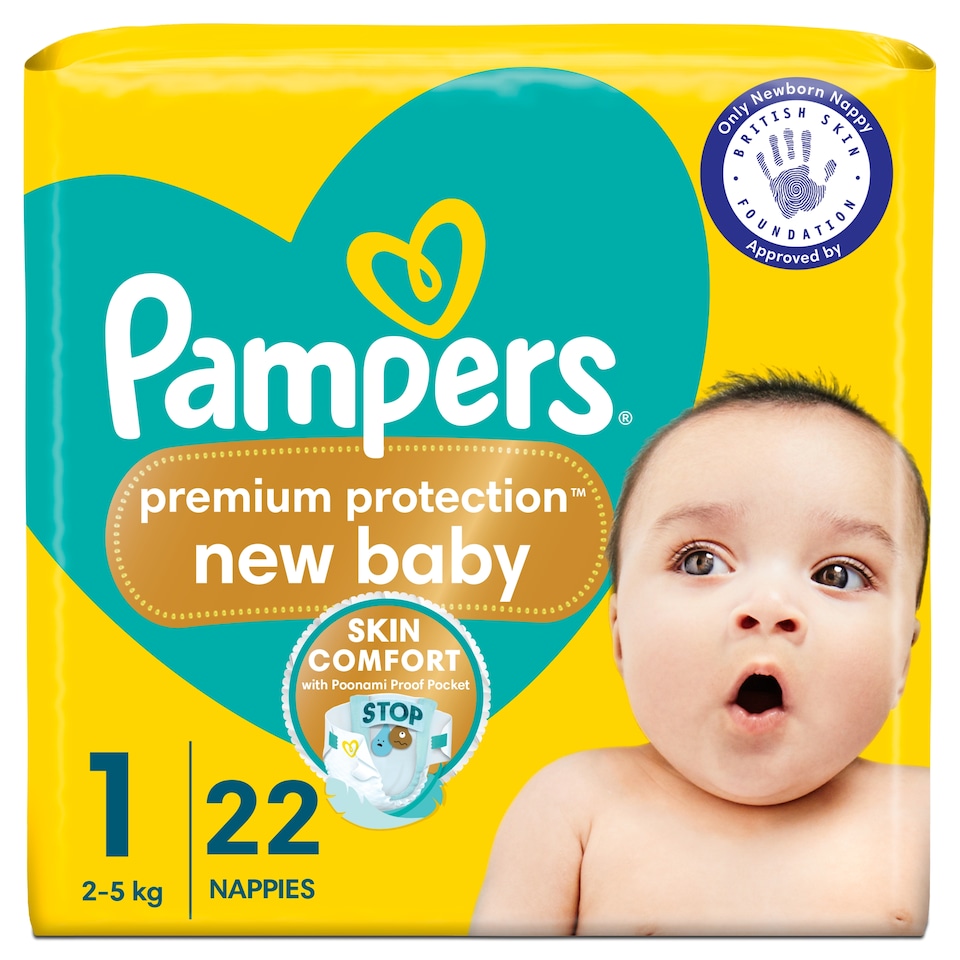 image 1 of Pampers New Baby Size 1 22 Nappies