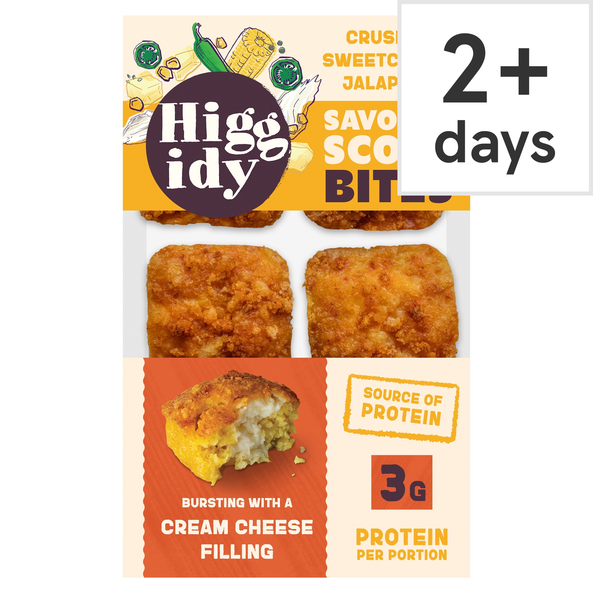Higgidy Crushed Sweetcorn & Jalapeño Savoury Scone Bites 130g