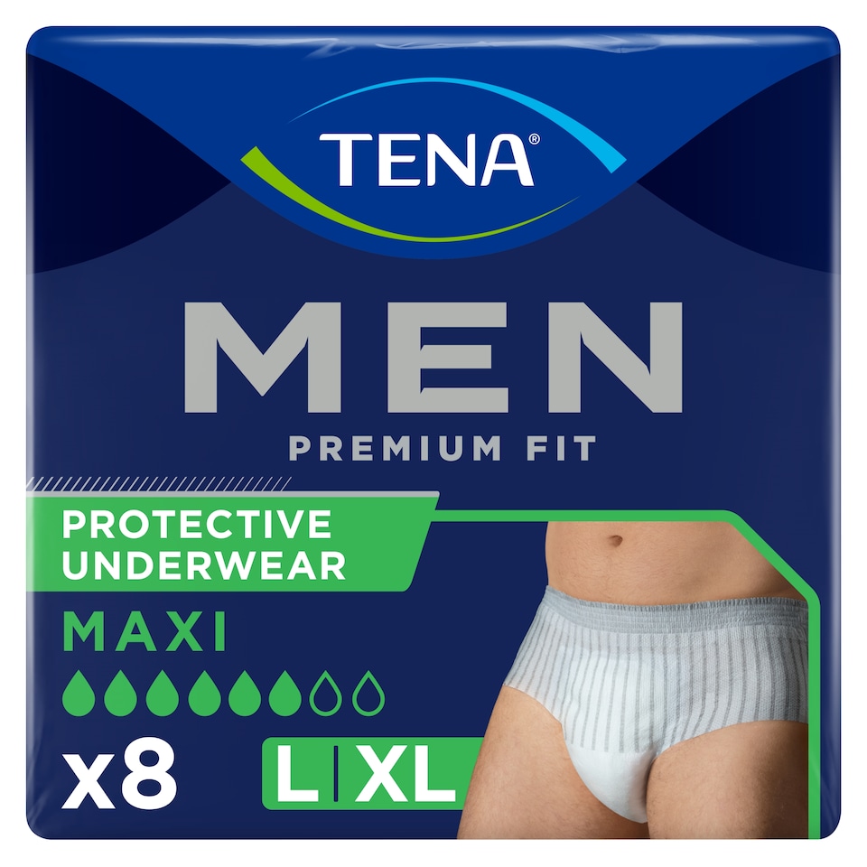 image 1 of TENA Men Premium Fit Incontinence Pants Level 4 Large 8 pack