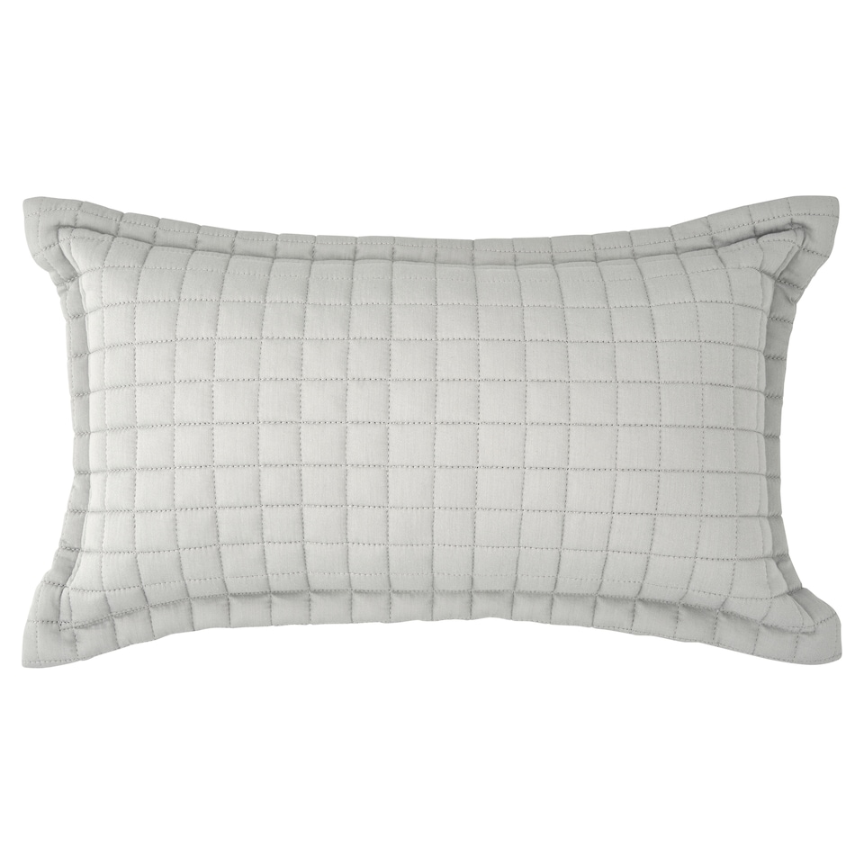 F&F Home Hotel Silver Quilted Bolster Cushion