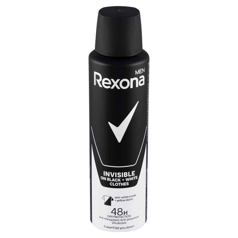 obrázok 1 z Rexona Men Invisible Black&White Antiperspirant 150 ml