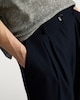 image 2 of F&F Carrot Leg Pleated Tapered Trousers in Navy