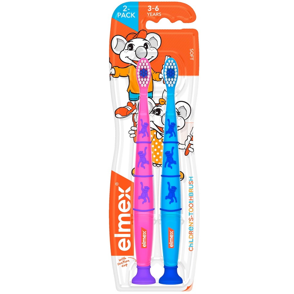 Obrázek 1 pro produkt elmex® Kids dětský zubní kartáček pro děti ve věku 3-6 let 2ks