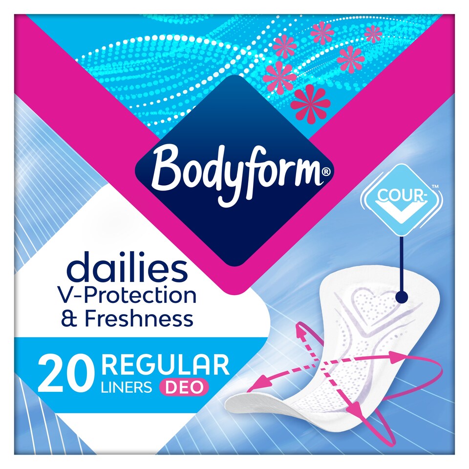 image 1 of Bodyform Dailies Regular Deo Ind/Wf Liners X 20