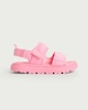 image 1 of F&F Girls Double Strap Chunky Sandals in Pink