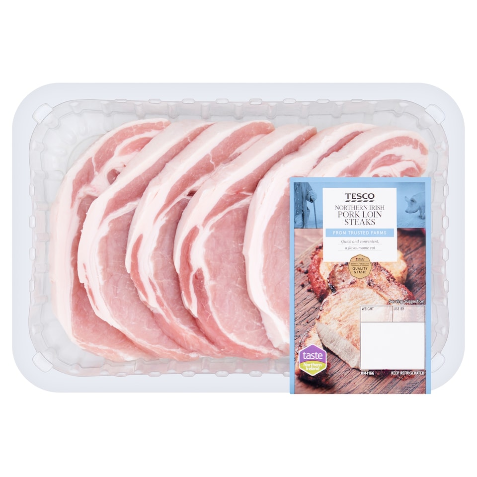 Tesco Northern Irish Pork Loin Steaks 874g