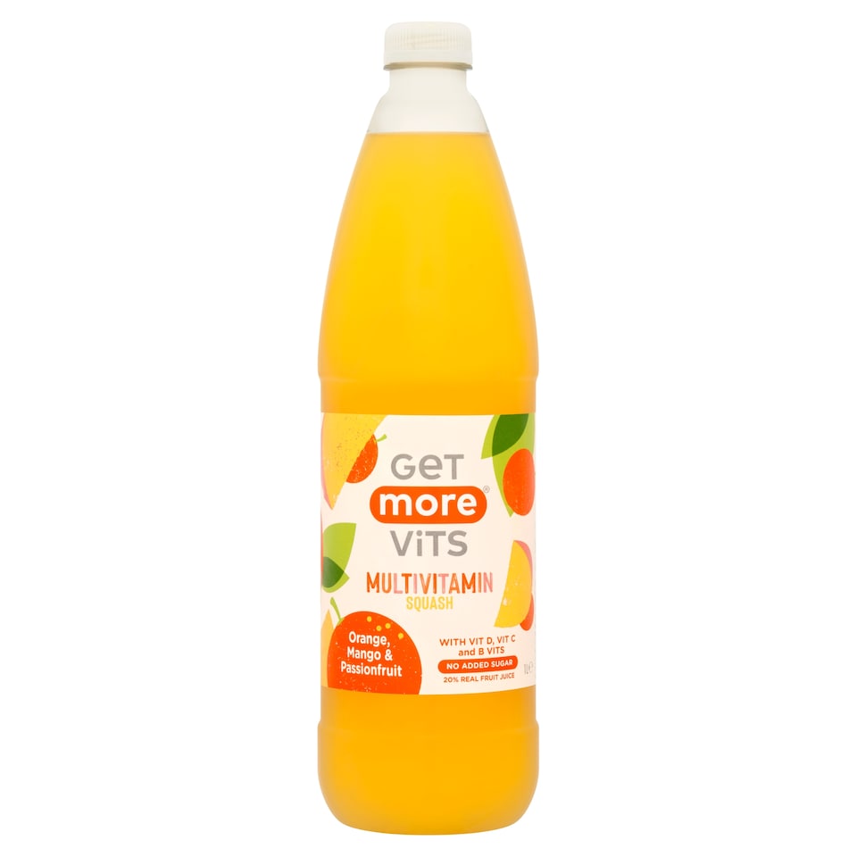 Get More Vitamins Multivitamin Squash Orange & Mango 1L