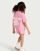 image 3 of F&F Girls Pure Cotton Malibu Print Co-ord T-Shirt in Pink