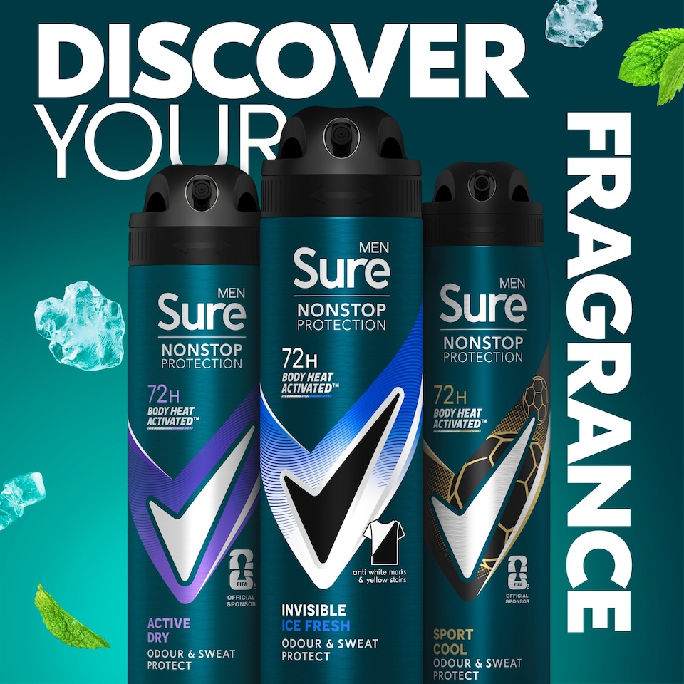 image 1 of Sure Men 72h Invisible Ice Fresh Antiperspirant Deodorant 150ml
