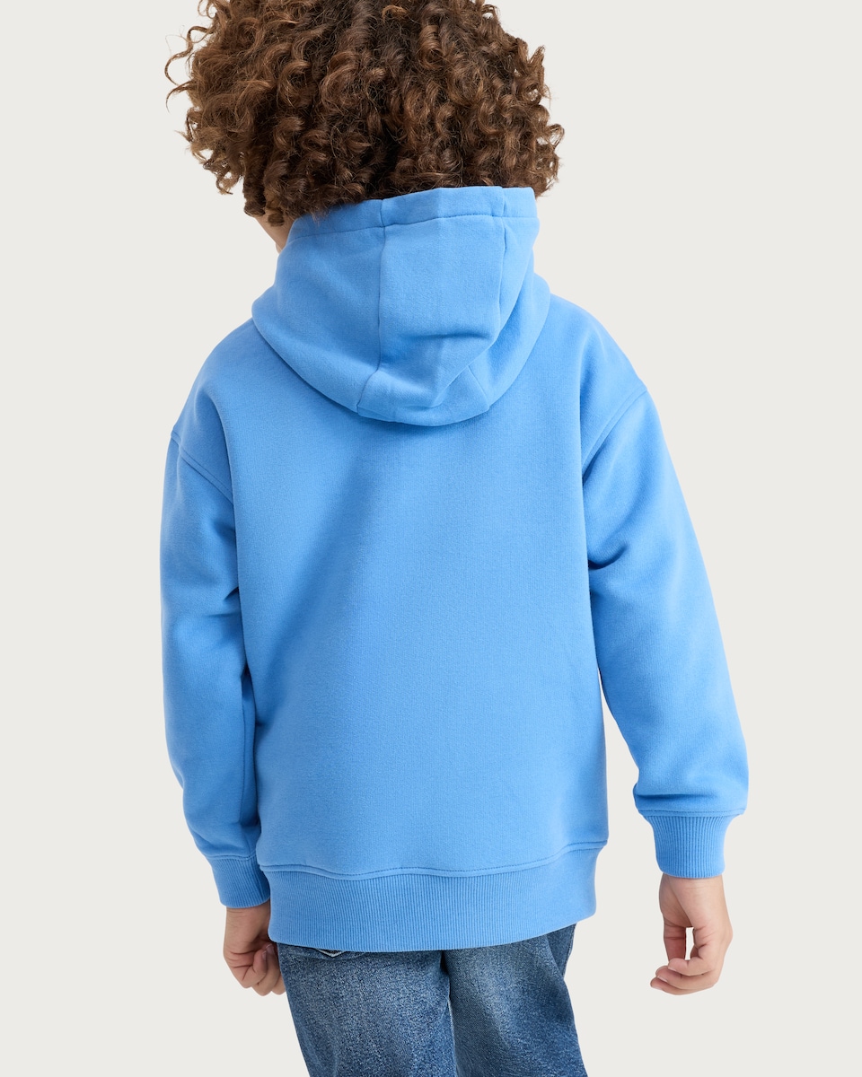 image 1 of F&F Boys Cotton Rich Hoodie in Blue