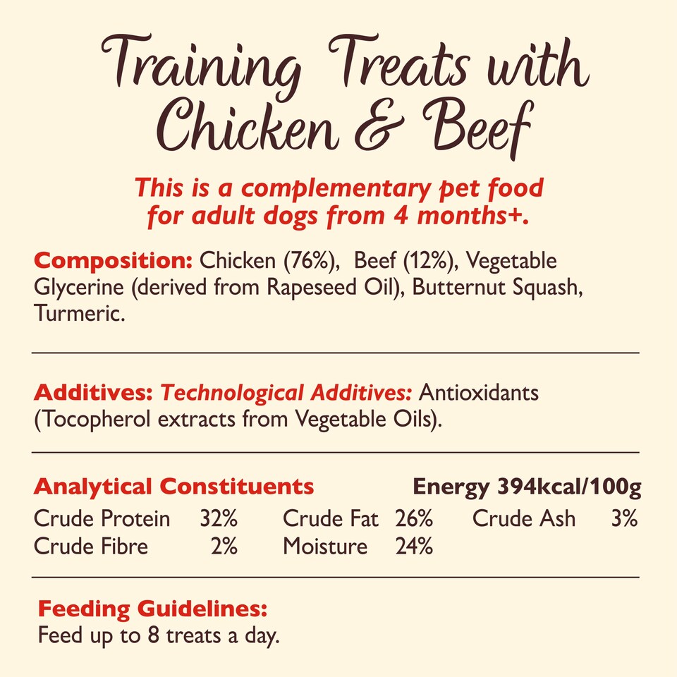 image 1 of Lily's Kitchen Training Treats with Chicken & Beef for Dogs 70g