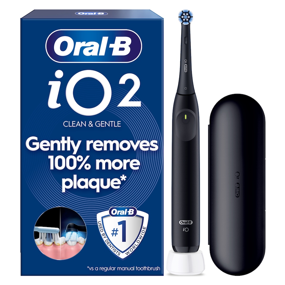 image 1 of Oral-B iO Series 2 Clean & Care Black Electric Toothbrush & Travel Case