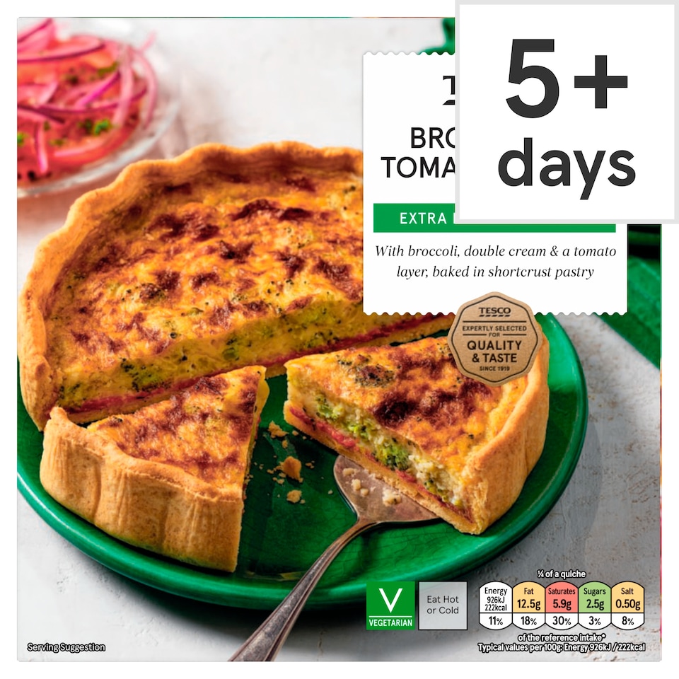 Tesco Broccoli Tomato Quiche 400g