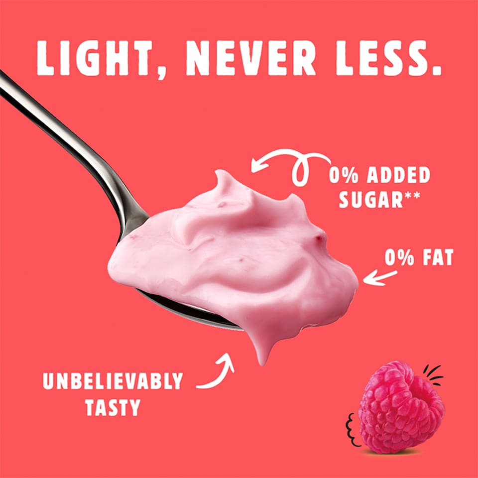 image 1 of Light & Free Raspberry Greek Style Fat Free Yoghurt 4x115g