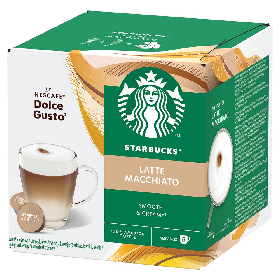 image 1 of Starbucks by NESCAFÉ Dolce Gusto Latte Macchiato Milk Powder and Coffee Pods 12 pcs/6 cups 129 g