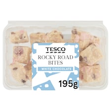 Tesco White Chocolate Rocky Road Bites 195G