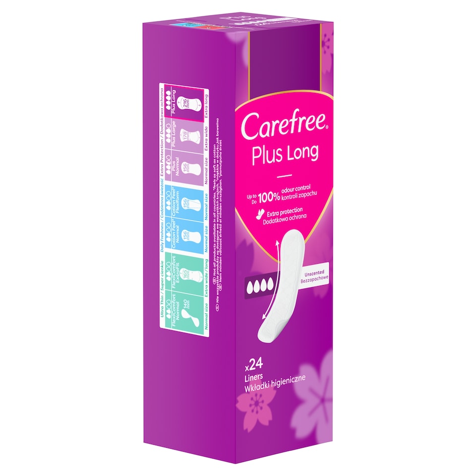 image 1 of Carefree Pantyliners Long Plus 24'S