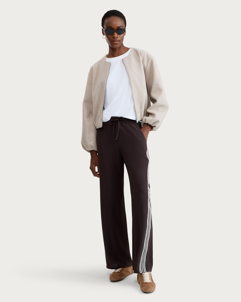 image 1 of F&F Bubble Hem Jacket in Neutral