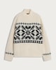 image 4 of F&F Fair Isle Knit Jumper With Wool in Cream