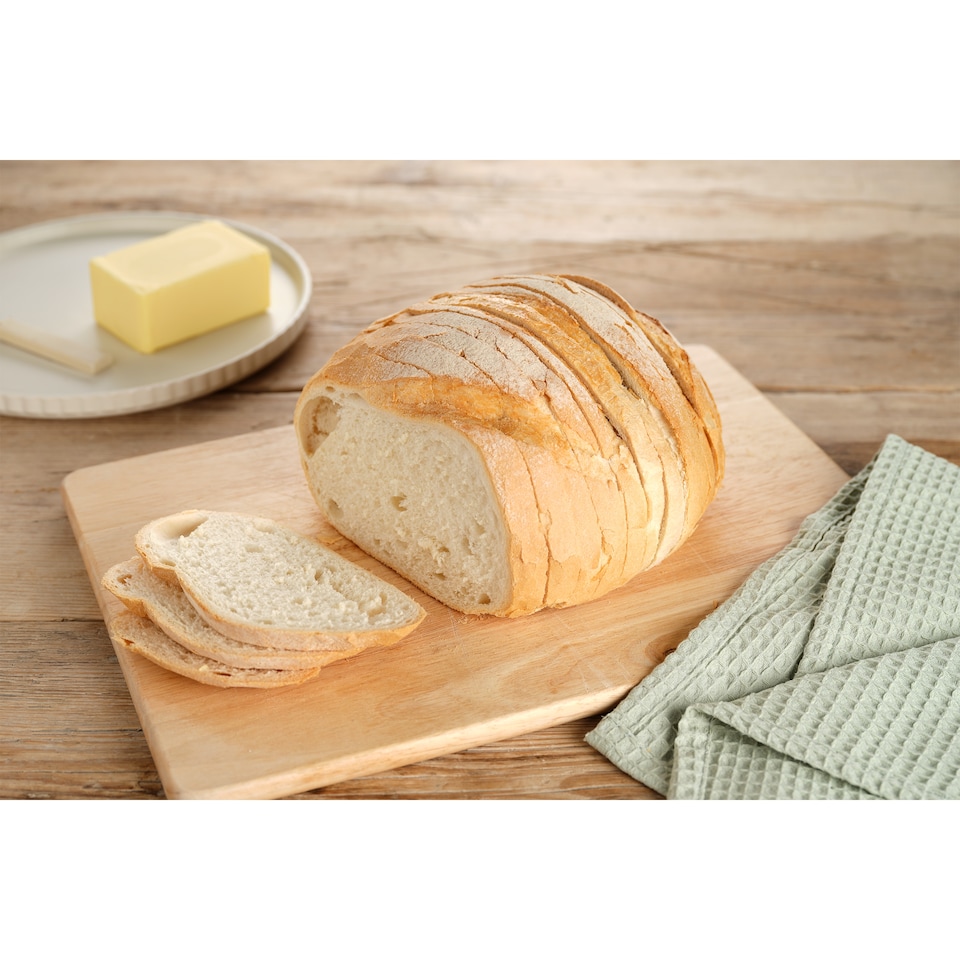 image 1 of Tesco White Crusty Cob Sliced