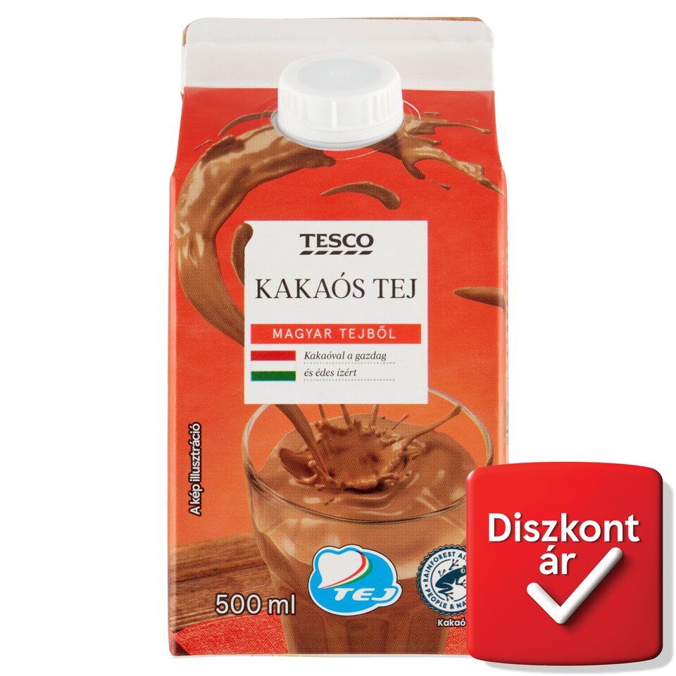 Tesco ESL zsírszegény kakaós tej 500 ml