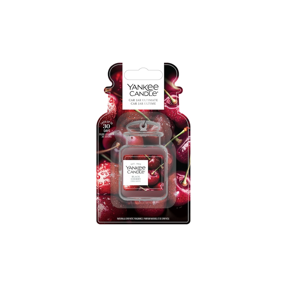 image 1 of Yankee Candle Black Cherry Car Jar Air Freshener