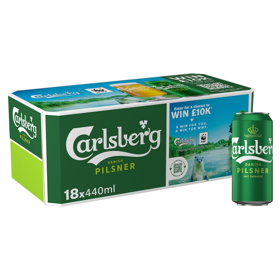 image 1 of Carlsberg Danish Pilsner Lager Beer 18 x 440ml