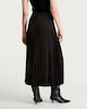 image 4 of F&F Satin Look Pleated Midi Skirt in Black