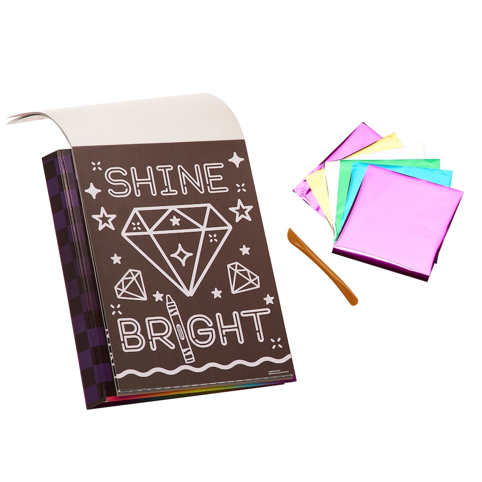 image 1 of Crayola Neon Foil Art Activity Folder