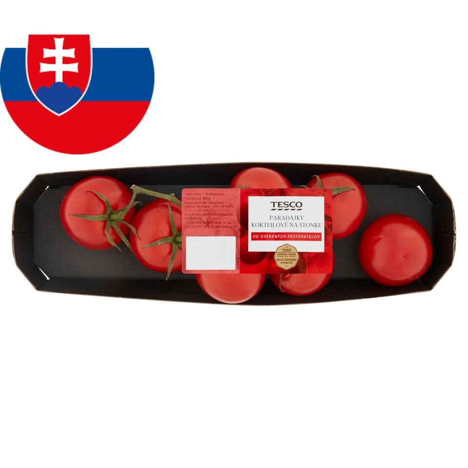 Tesco Paradajky kokteilové na stonke 300 g