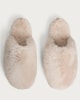 image 2 of F&F Faux Fur Mule Slippers in Neutral