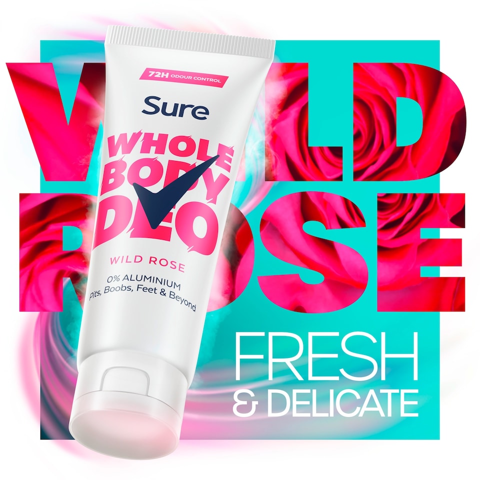 image 1 of Sure Women Wild Rose Whole Body Deodorant Cream 72h Odour Control 75ml