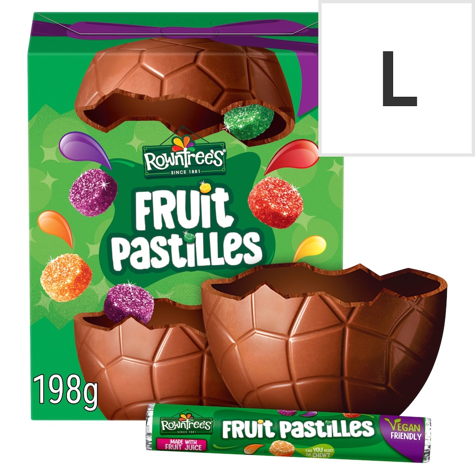 image 1 of Rowntree's Fruit Pastilles Large Chocolate Easter Egg 198g