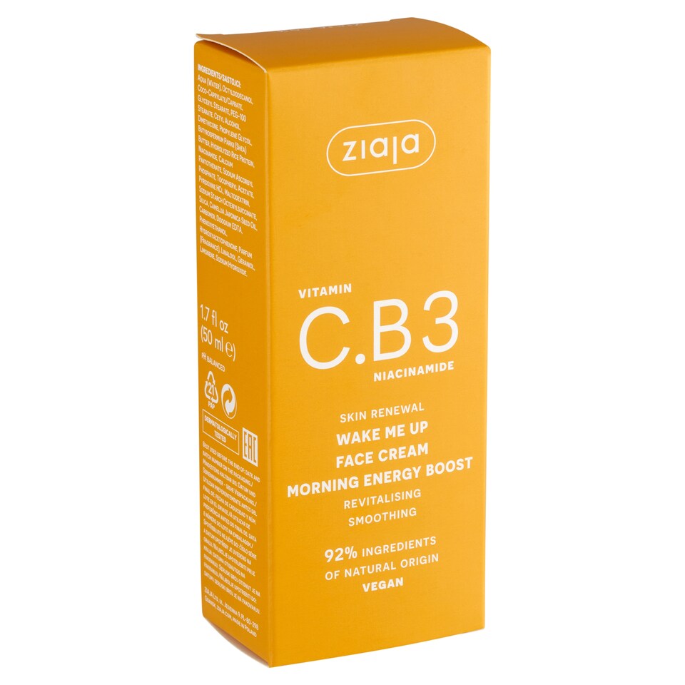 image 1 of Ziaja C.B3 Vitamin Niacinamide Wake Me Up Face Cream 50 ml
