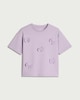 image 4 of F&F Girls Pure Cotton Bow Appliqué T-Shirt in Lilac