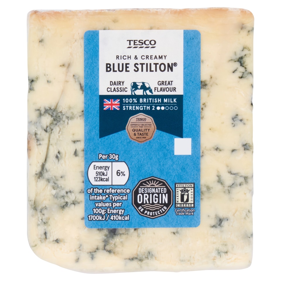 Tesco British Blue Stilton Cheese 220 G