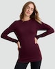 image 1 of F&F Medium Warmth Long Sleeved Thermal Top in Purple