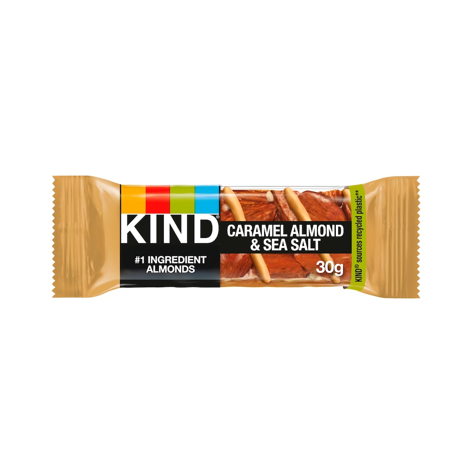 image 1 of KIND Caramel Almond & Sea Salt cereal bars 3x30g