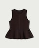 image 4 of F&F Button Front Peplum Hem Waistcoat in Chocolate