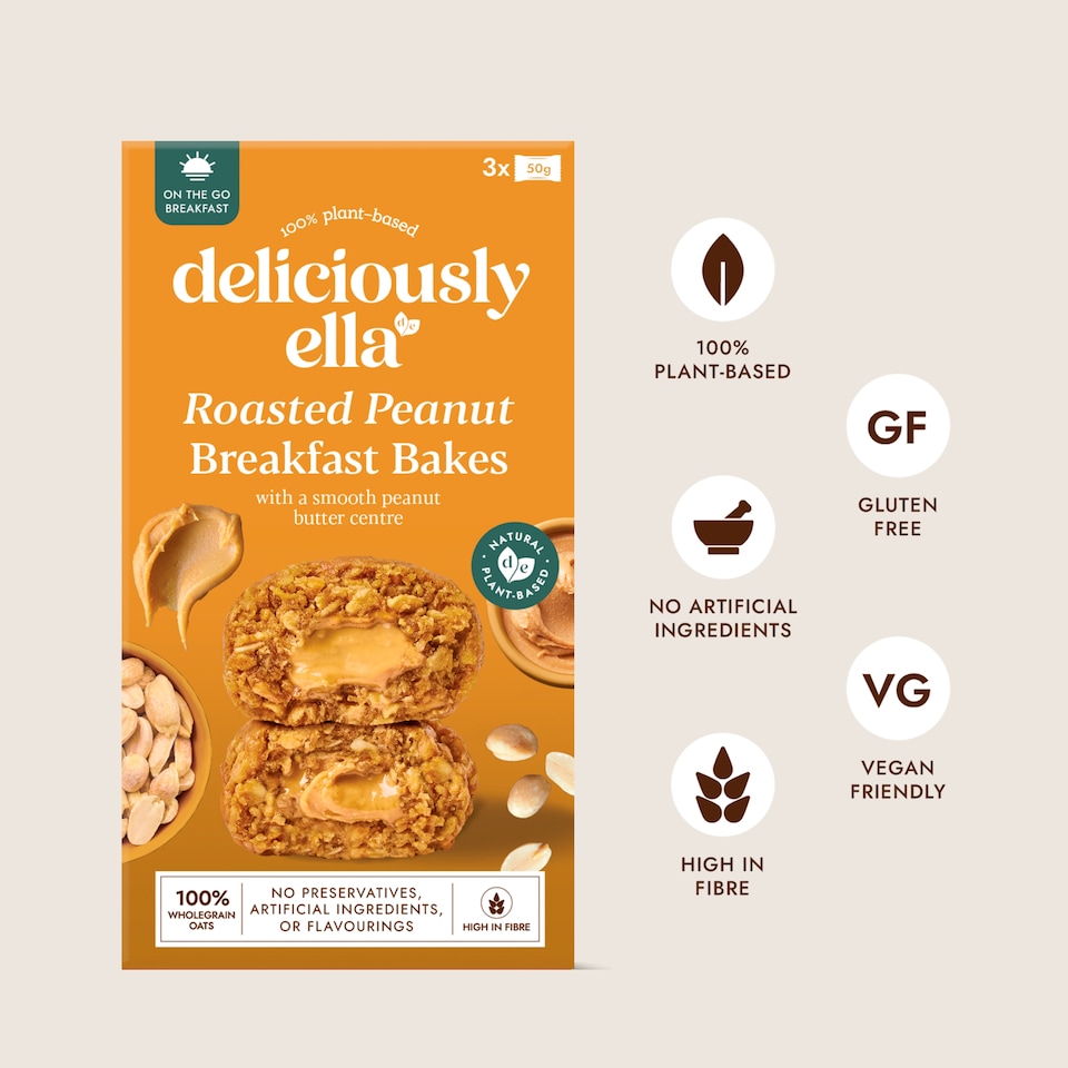 image 1 of Deliciously Ella Roasted Peanut Breakfast Bakes 150g