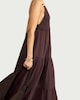 image 3 of F&F Pure Cotton Tiered Beach Dress in Burgundy