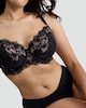 image 1 of F&F Floral Lace Underwired T-Shirt Bra in Black