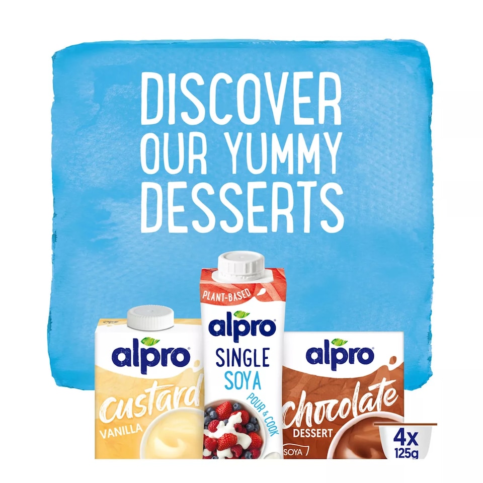 image 1 of Alpro Caramel Dairy Free Vegan Soya Dessert 4x125g