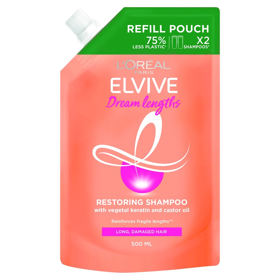image 1 of L'Oreal Elvive Dream Lengths Shampoo Refill 500ml