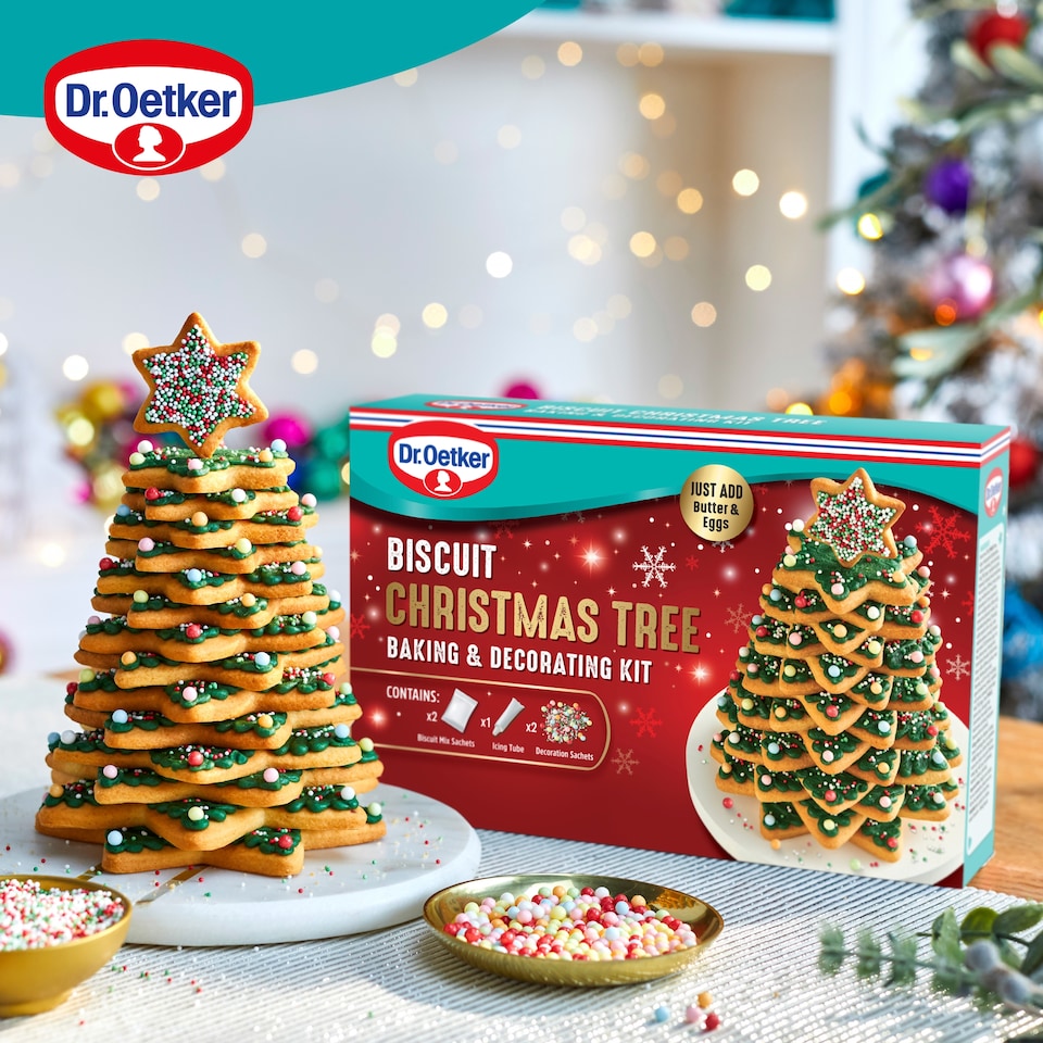 image 1 of Dr. Oetker Christmas Tree Biscuit Kit 640g 