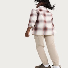 F&F Boys Cotton Rich Cuffed Cargo Joggers in Stone