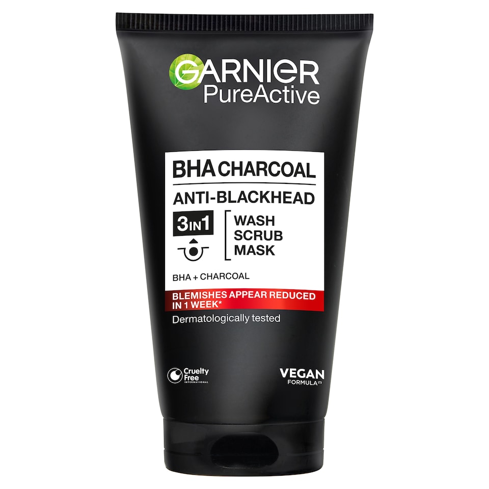 image 1 of Garnier Pure Active 3 In 1 Charcoal Face Wash 150Ml