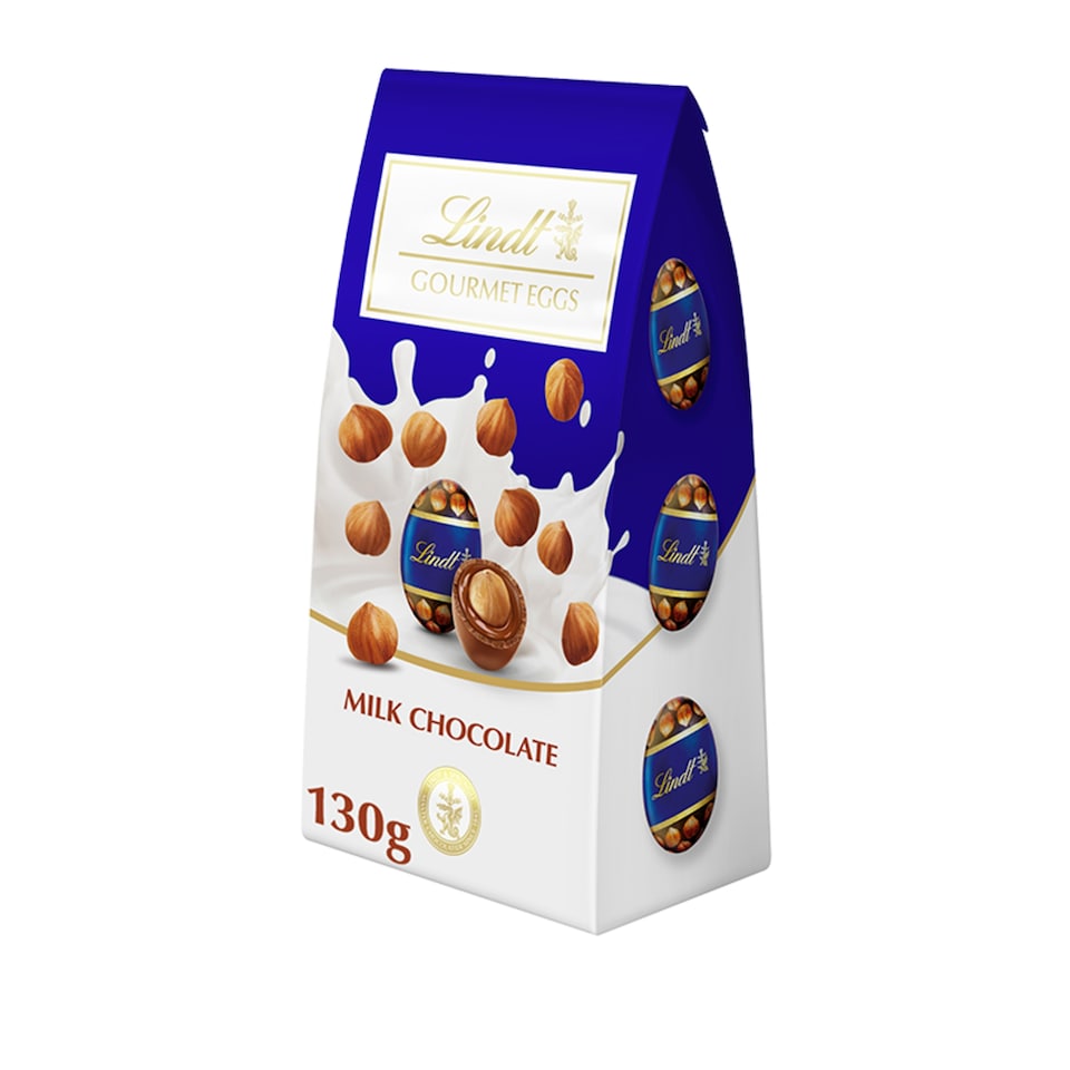 image 1 of Lindt Gourmet Milk Chocolate Eggs with Whole Roasted Hazelnut 130g